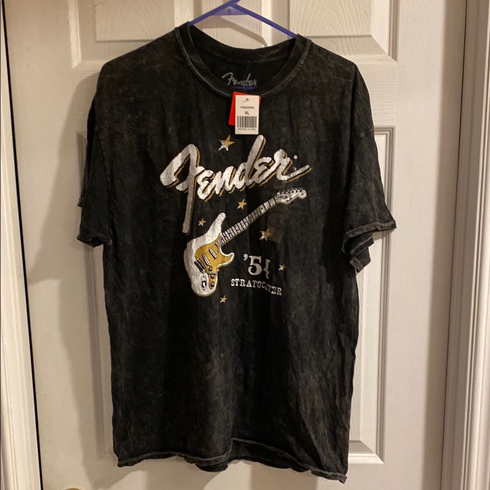 Fender ‘54 Stratocaster Black Graphic T-Shirt for Men XL NWT